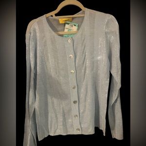 St. John sport, sheer sequin cardigan